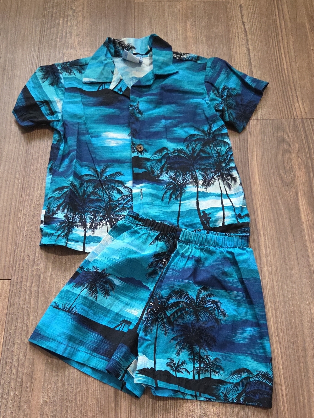 Kids Blue Tropical Set